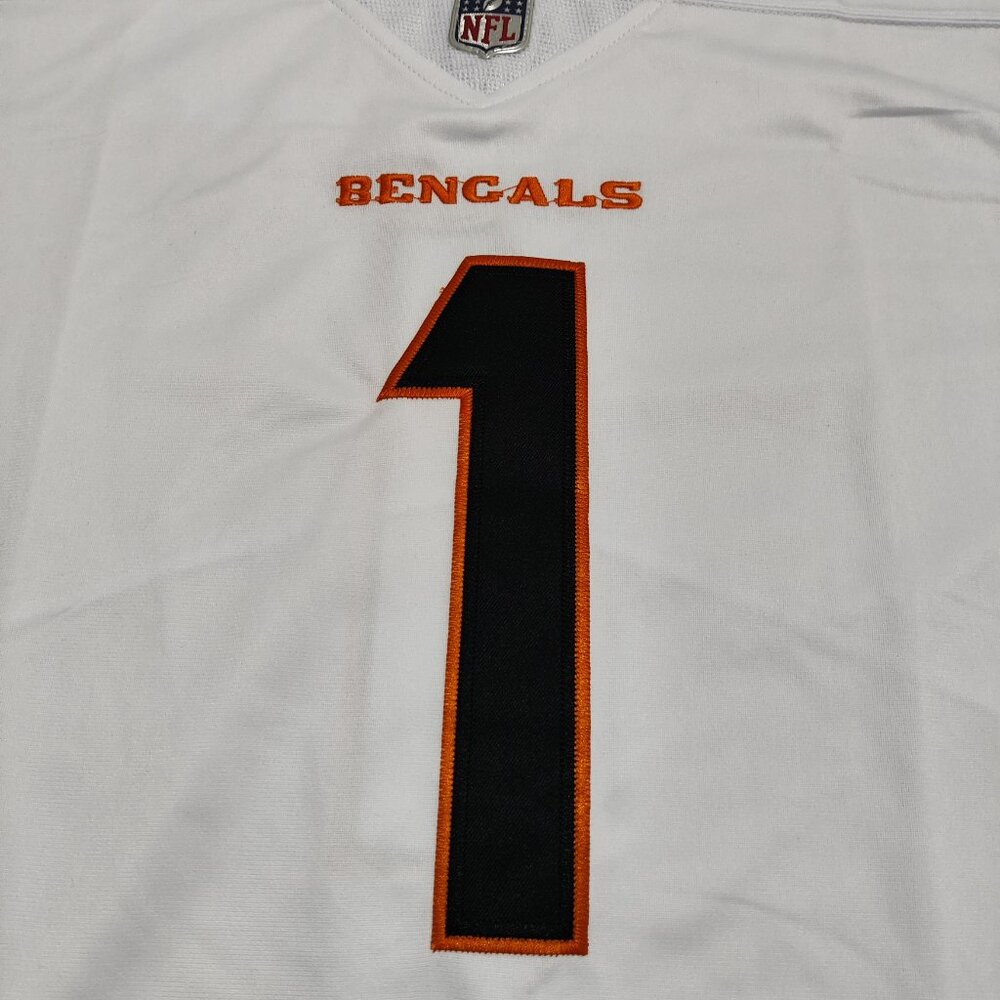 NFL Bengals #1 Chase White Tiger-Stripe Jersey - Picture 4 of 5